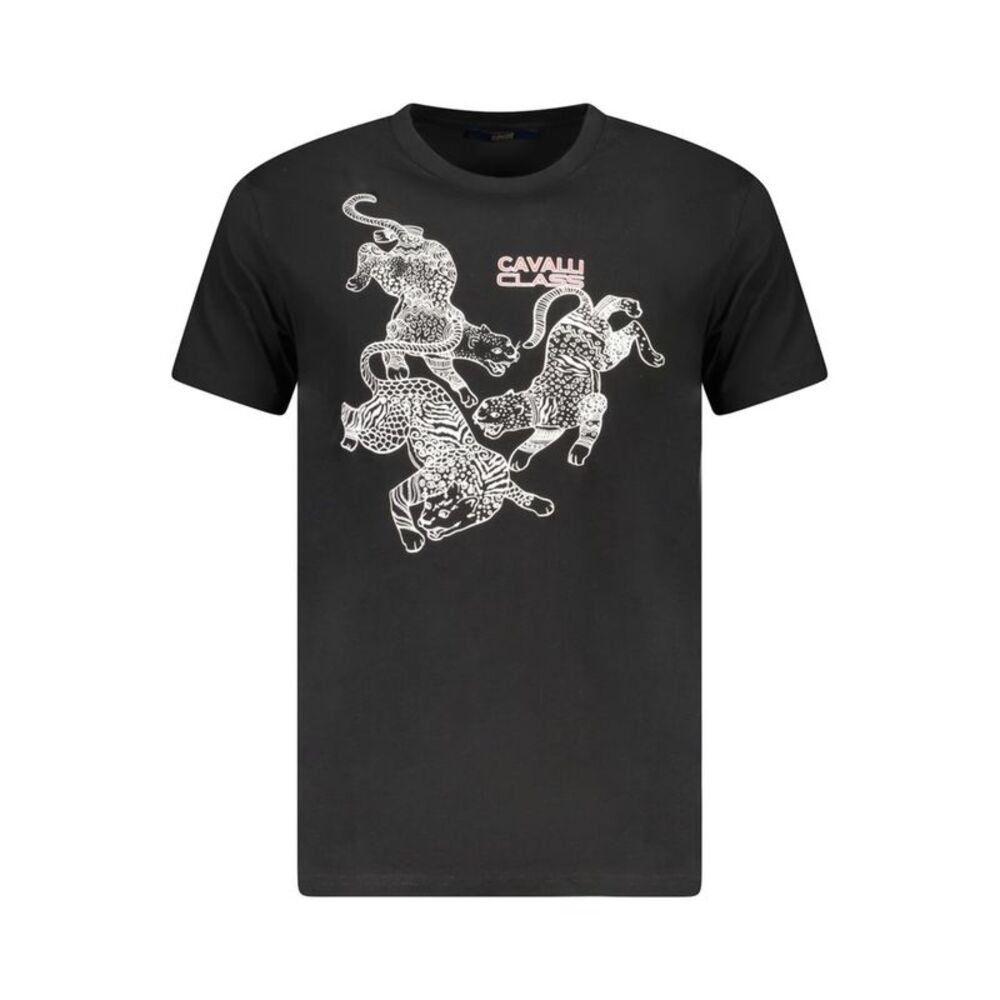 Cavalli Class Black Cotton Men's Men's T-Shirt